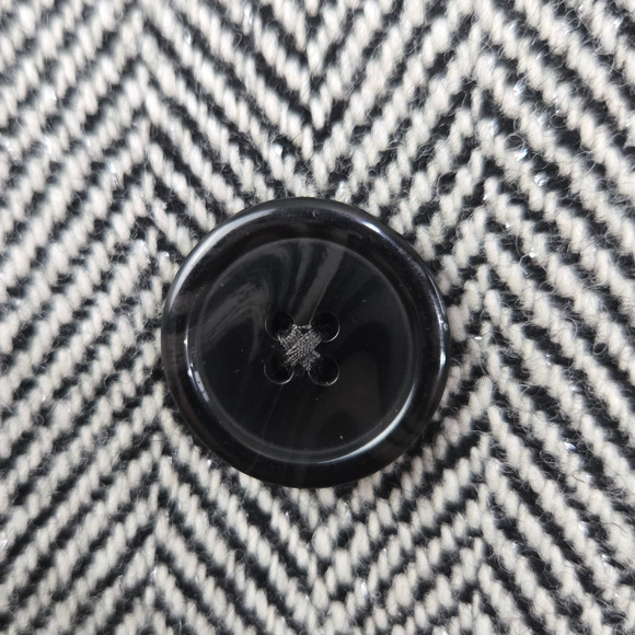 Banana Republic Wool Blend Herringbone Double Breasted Peacoat Jacket Size Med - Picture 4 of 9